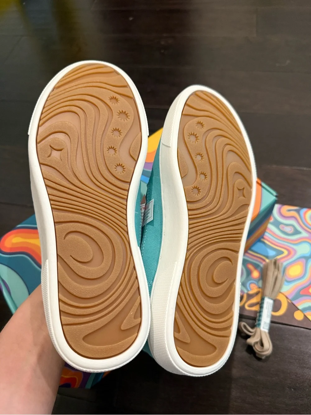 Women's Turquoise Suede Lace-Up Sneakers